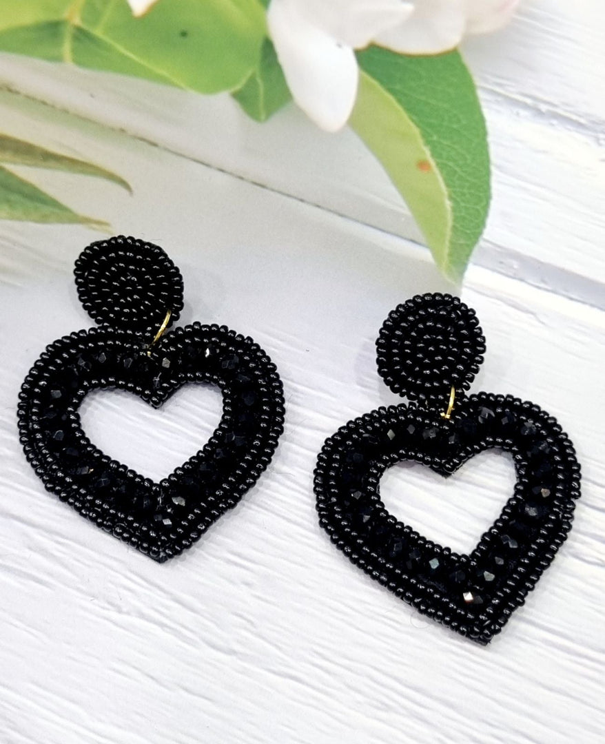 HEART STONE EARRINGS