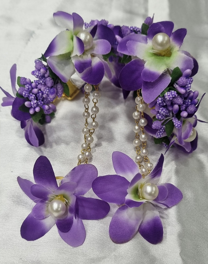 LAVENDER ORCHID FLOWER BANGLE SKU101