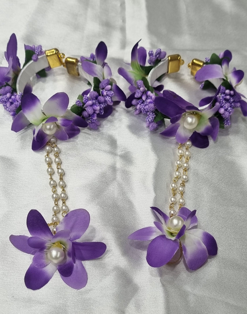 LAVENDER ORCHID FLOWER BANGLE SKU101