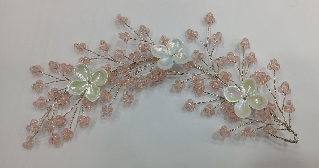 BABY PINK CRYSTAL HAIR ACCESSORY SKU 002