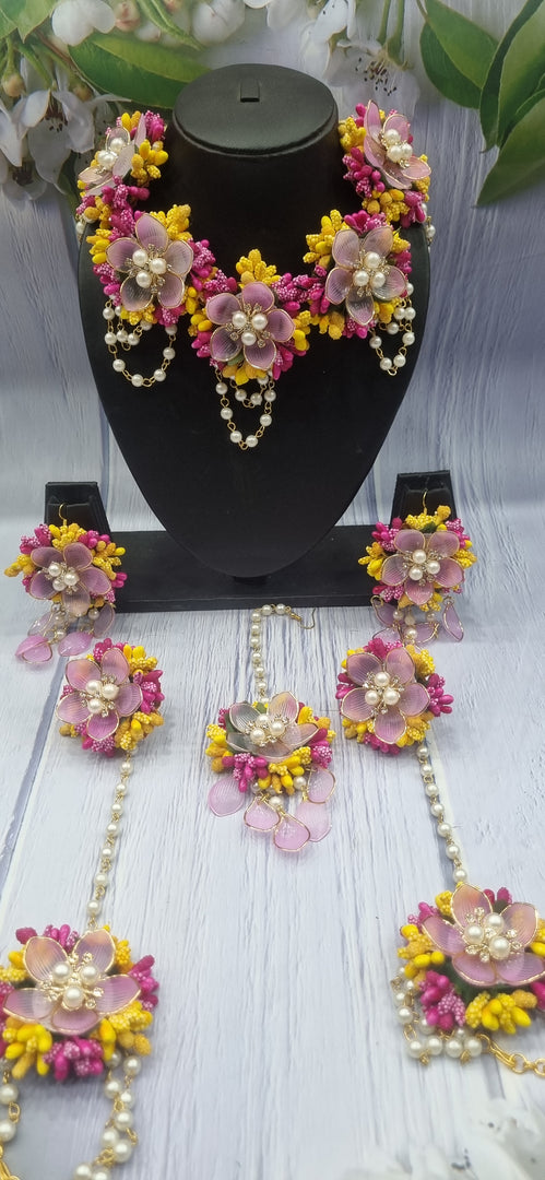 ACRYLIC RANI FLOWER HANDMADE Jewellery Sets for Womens SKU533