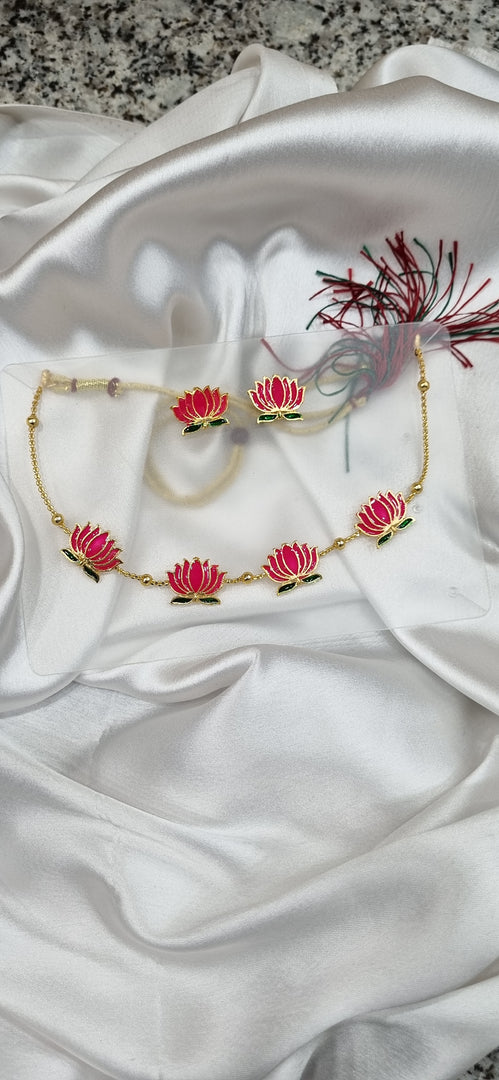 LOTUS PINK NECKLACE  SKU12