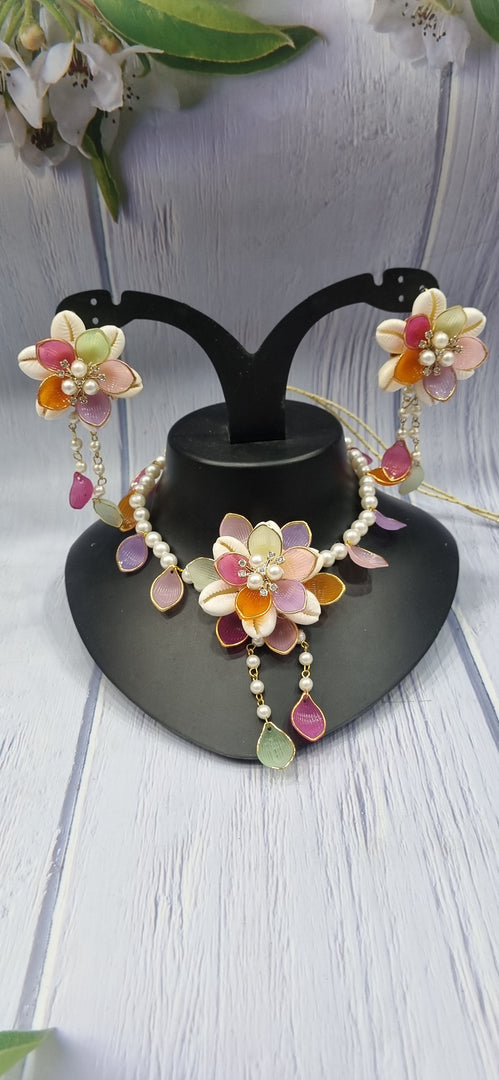 MULTI ACRYLIC SHELL HANDMADE Jewellery Sets for Womens SKU563
