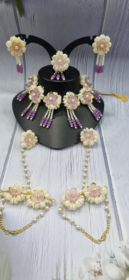 LAVENDAR ACRYLIC HANDMADE Jewellery Sets for Womens SKU586