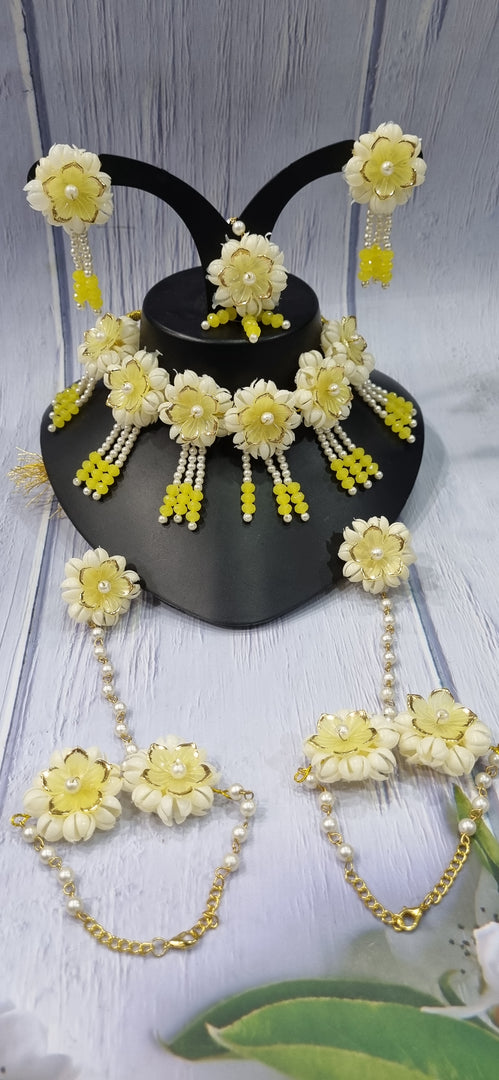 YELLOW ACRYLIC HANDMADE Jewellery Sets for Womens SKU588