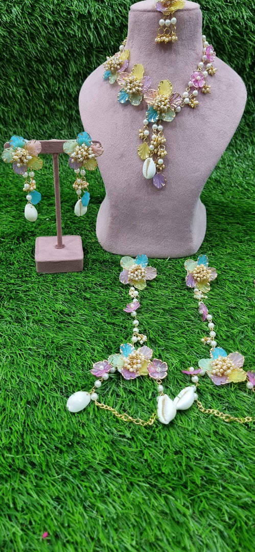 MULTICOLOUR ACRYLIC HANDMADE Jewellery Sets for Womens SKU614
