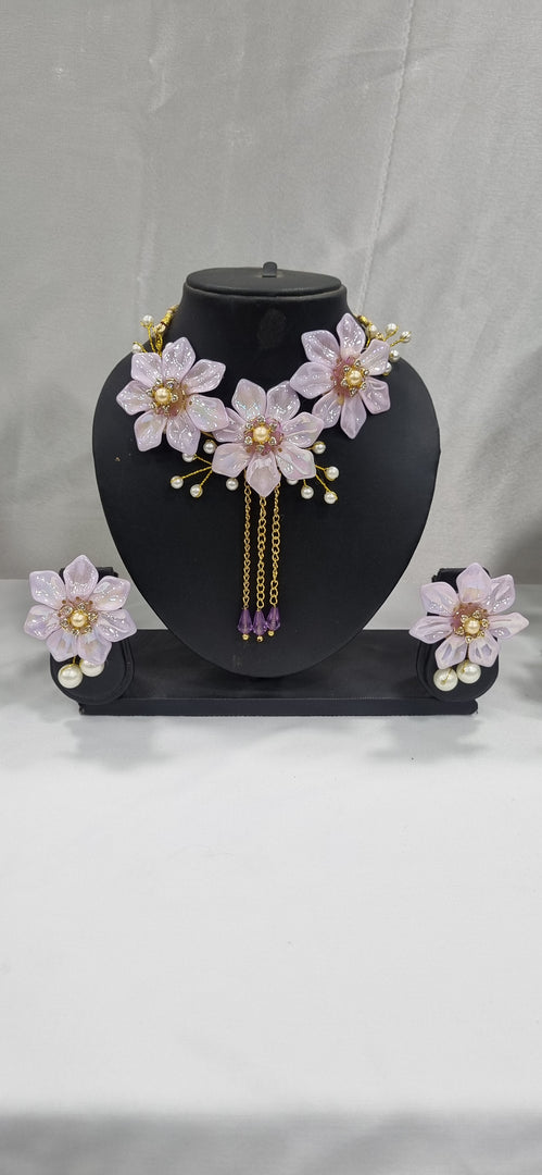 LAVENDAR ACRYLIC HANDMADE Jewellery Sets for Womens SKU630