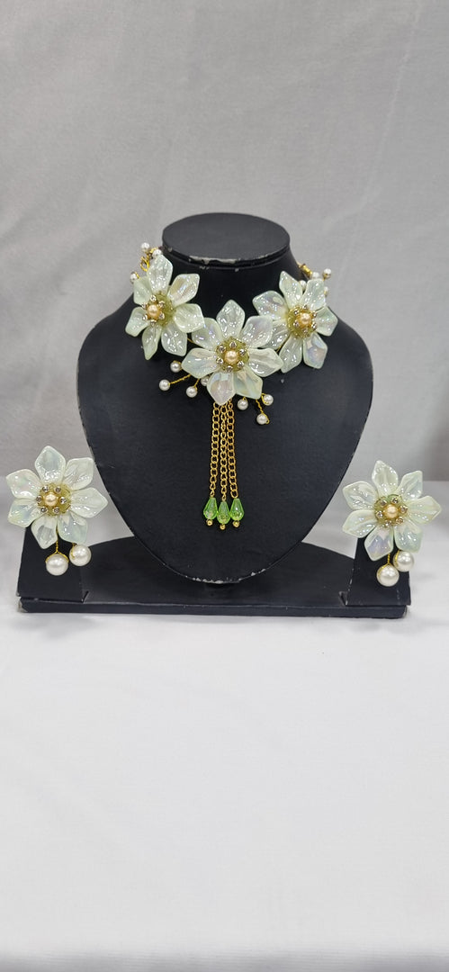 GREEN ACRYLIC HANDMADE Jewellery Sets for Womens SKU628