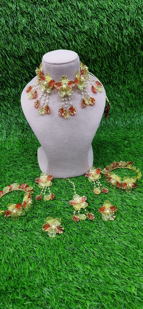 RED & LEMON ACRYLIC HANDMADE Jewellery Sets for Womens SKU663