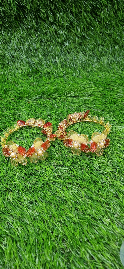 RED & LEMON ACRYLIC HANDMADE Jewellery Sets for Womens SKU663