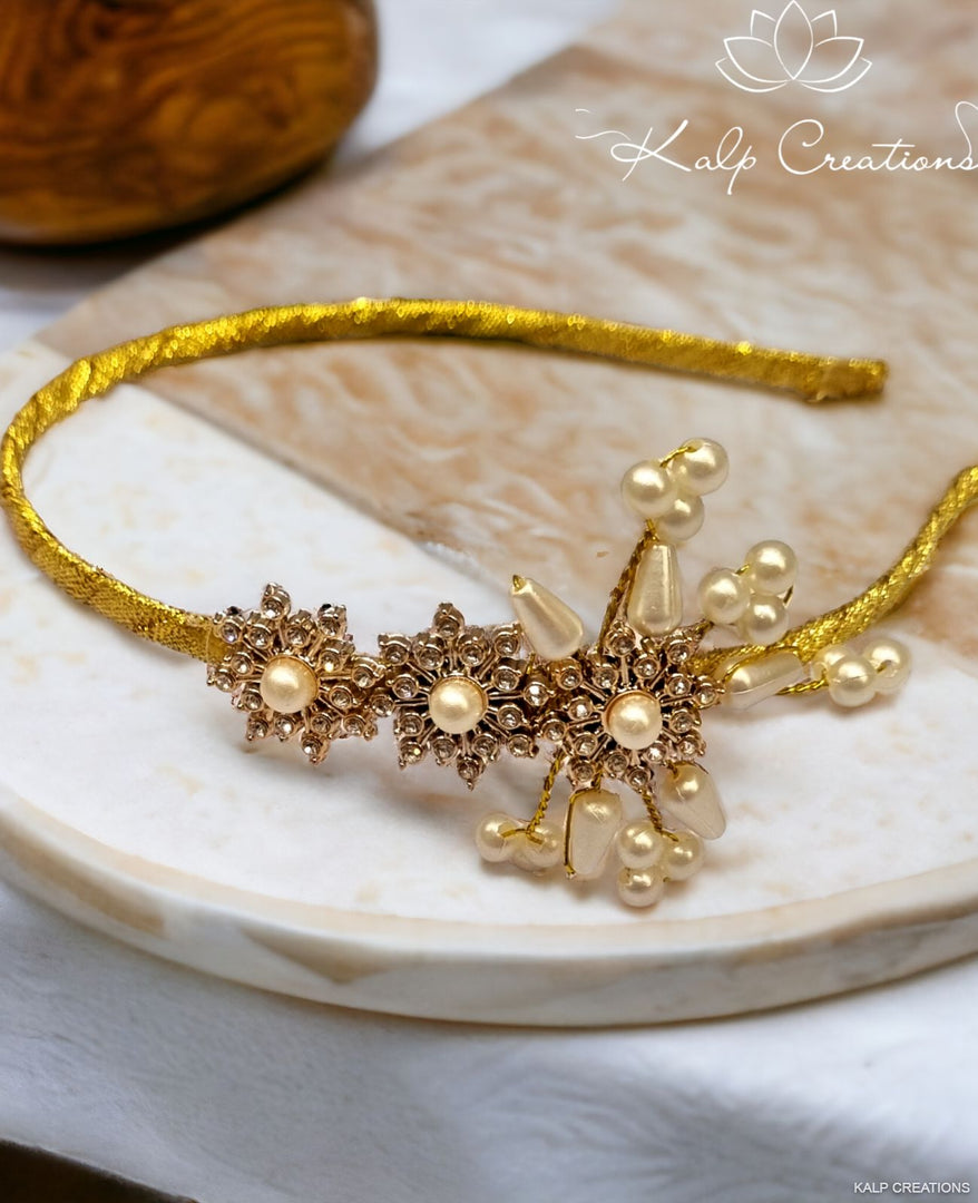 GOLDEN CRYSTAL HANDMADE HAIRBAND