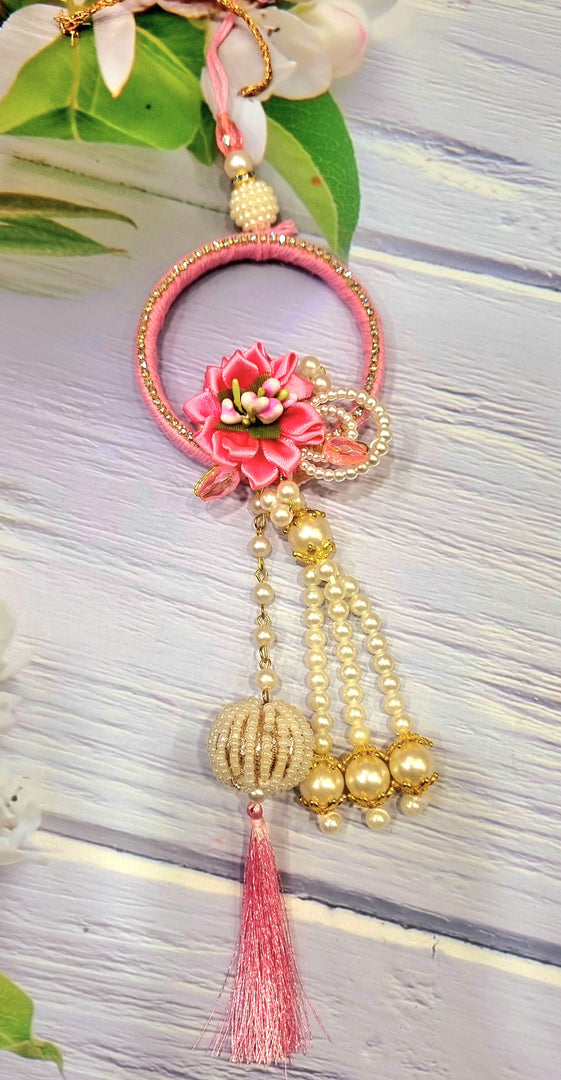 PINK FLOWER LUMBA RAKHI