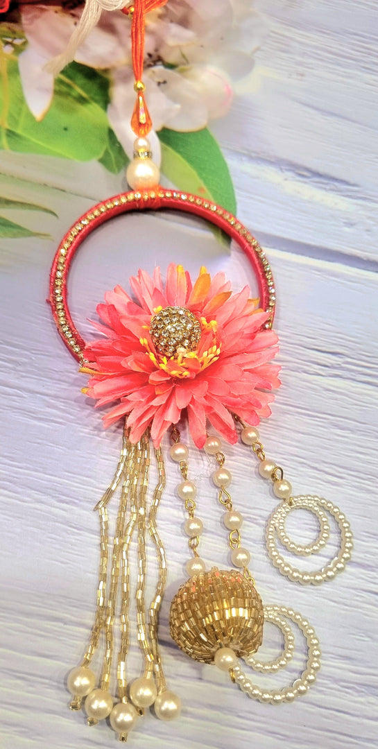 PEACH FLOWER LUMBA RAKHI