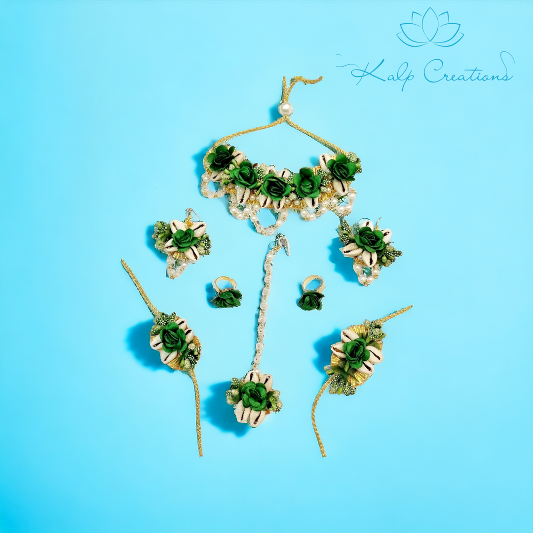 Green Shell Jewellery Sets for Womens