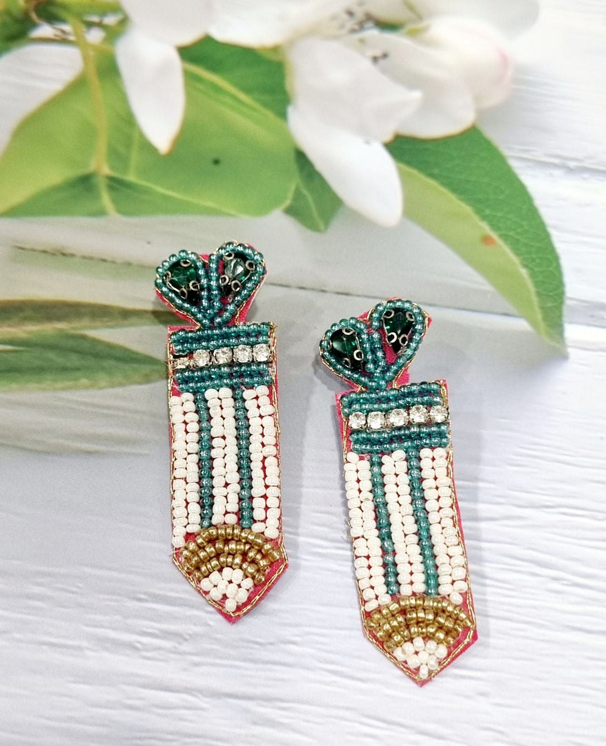 DIAMOND PENCIL EARRINGS