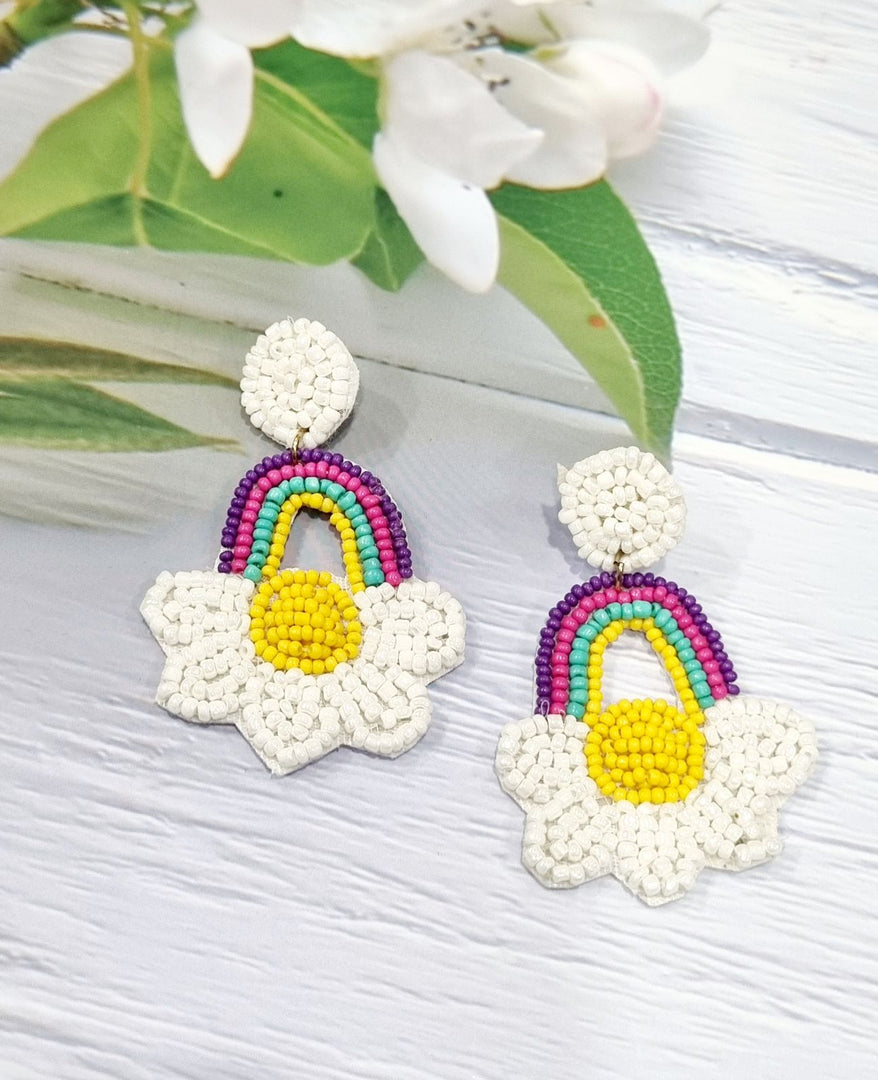 RAINBOW WHITE EARRINGS