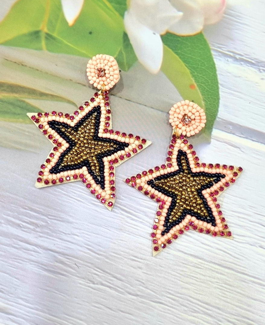 STAR BEADED EARRINGS