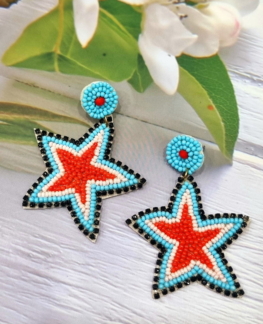 STAR BEADED EARRINGS