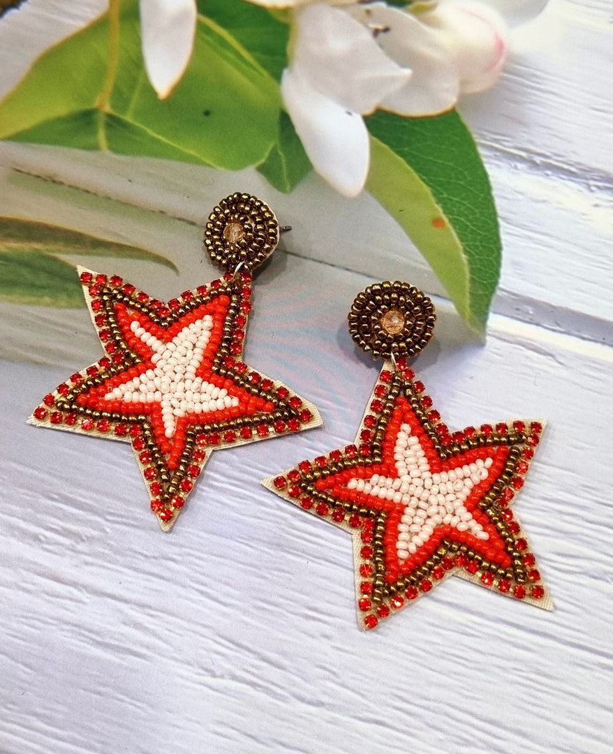 STAR BEADED EARRINGS