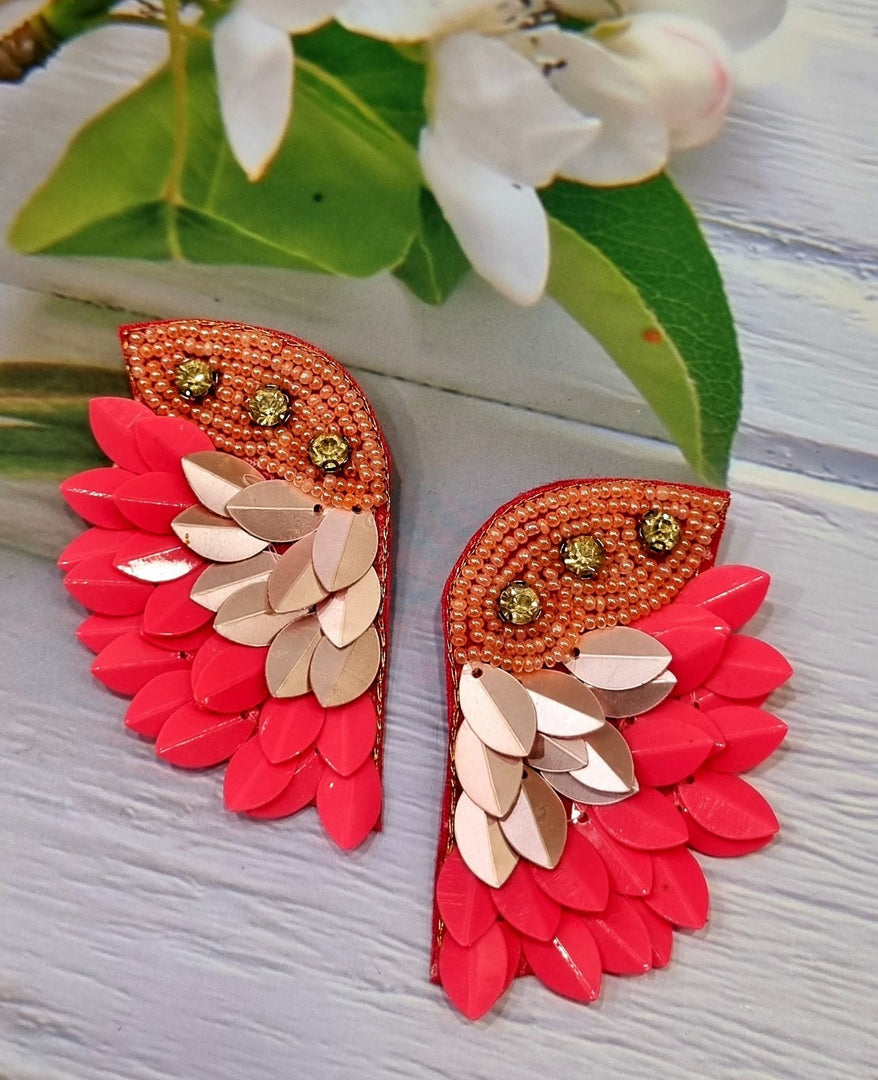 PINK WINGS EARRINGS