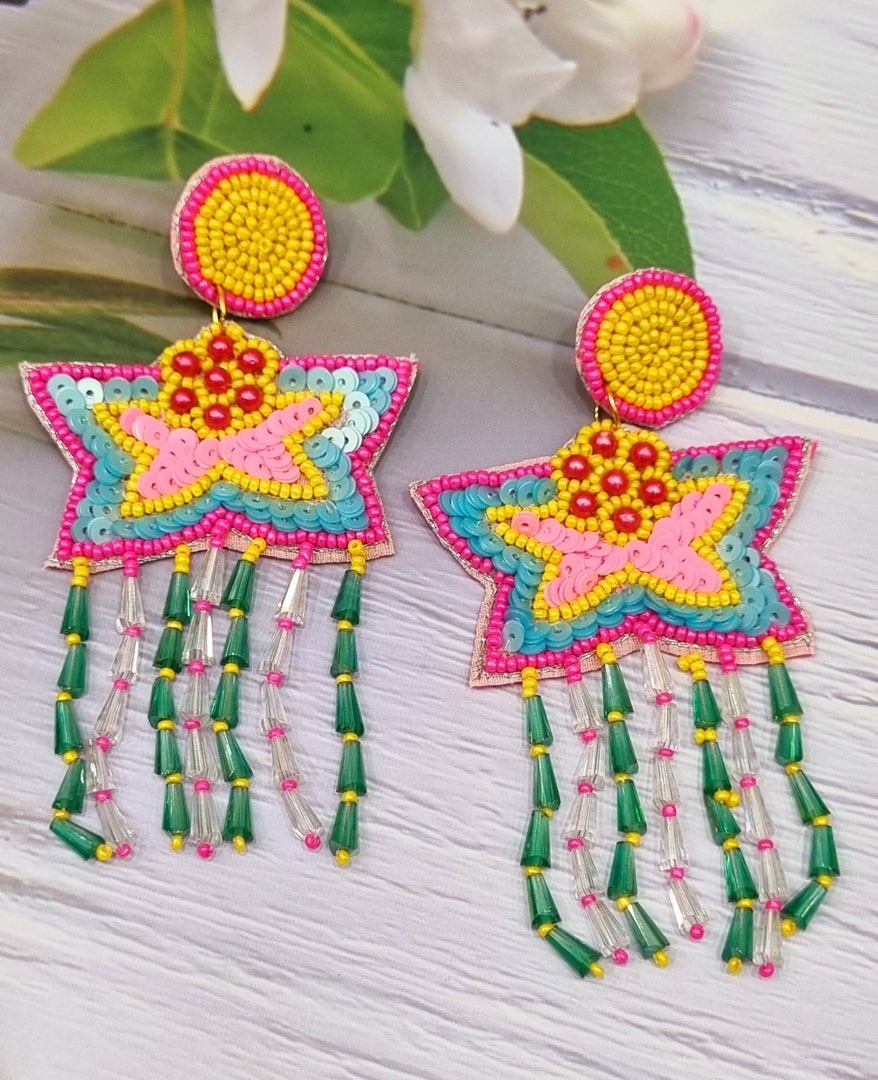 CRYSTAL STAR EARRINGS