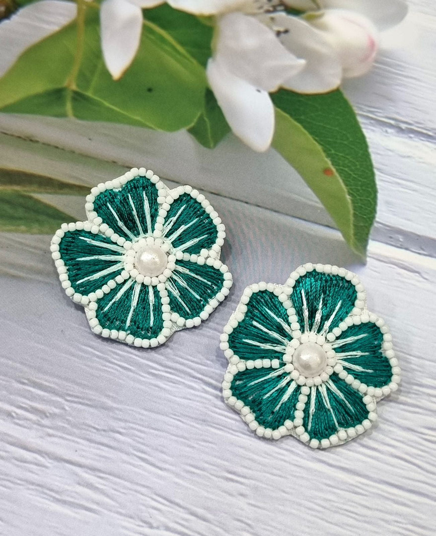 FLORAL BEADED EARRINGS