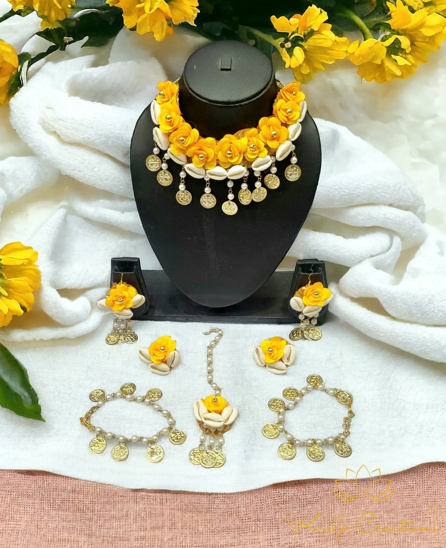 YELLOW Shell Jewellery Sets for Womens