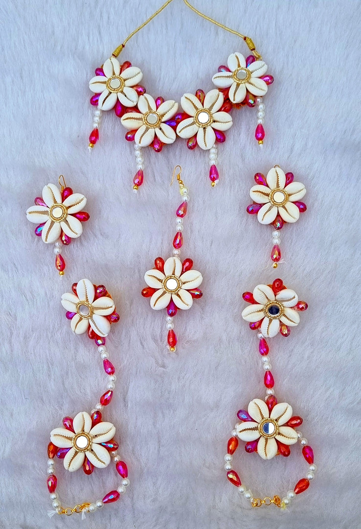 PINK CRYSTAL Shell Jewellery Sets for Womens