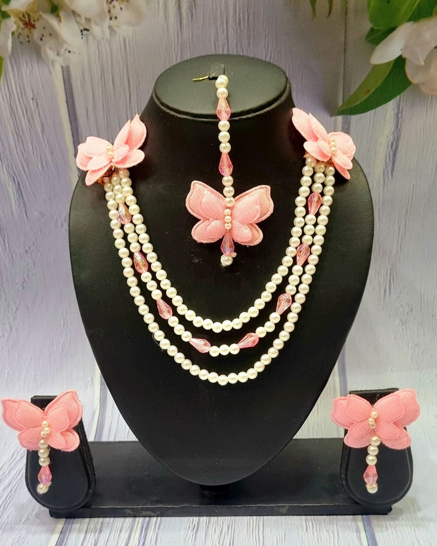 PINK CRYSTAL Jewellery Necklace Set for Girls