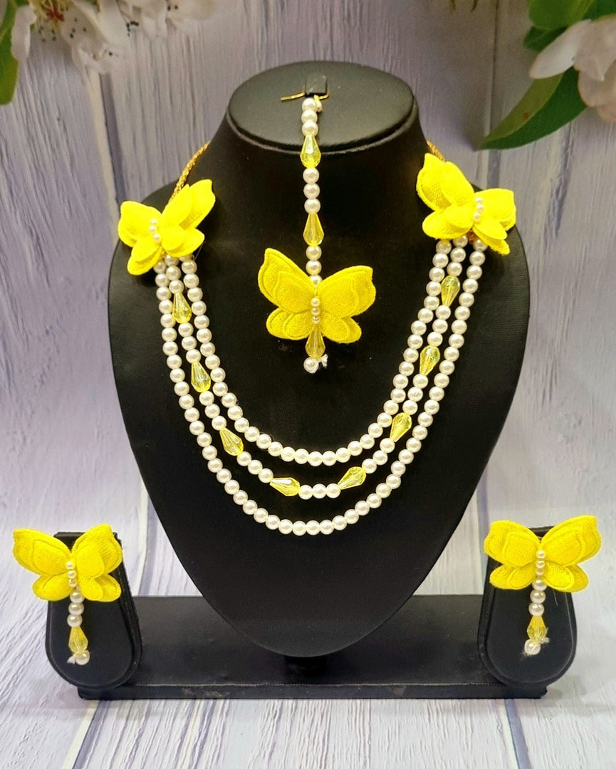 LEMON CRYSTAL Jewellery Necklace Set for Girls