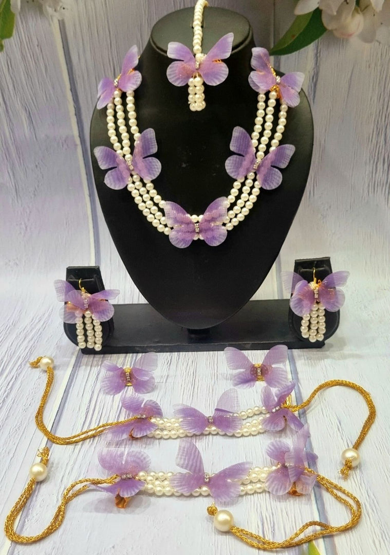 LAVENDER BUTTERFLY Jewellery Necklace Set for Girls