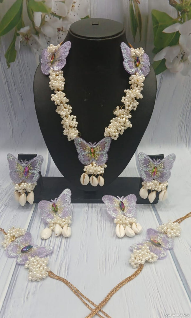 LAVENDER LONG MOTIF BUTTERFLY Jewellery Sets for Womens SKU401