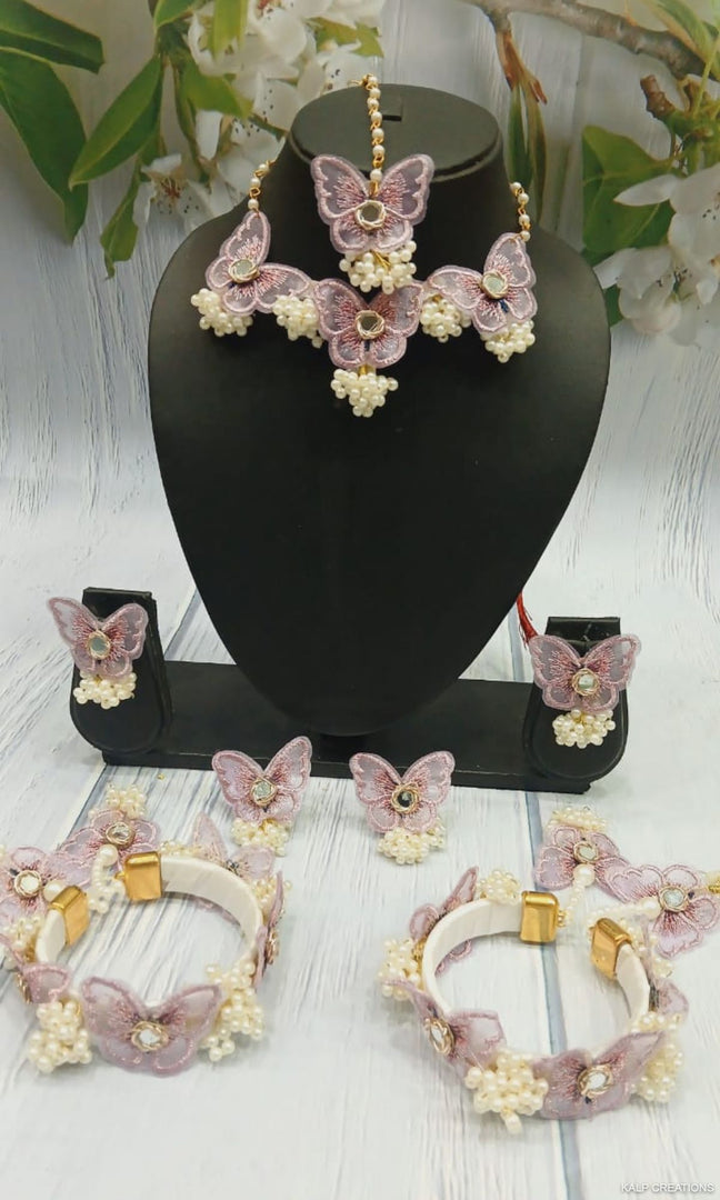 LAVENDER CHOKER BUTTERFLY Jewellery Sets for Womens SKU403