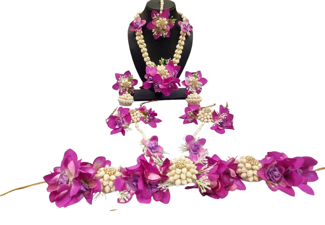 ORCHID LONG SET WITH BELT for Haldi-Mehndi SKU429 – Kalp Creations