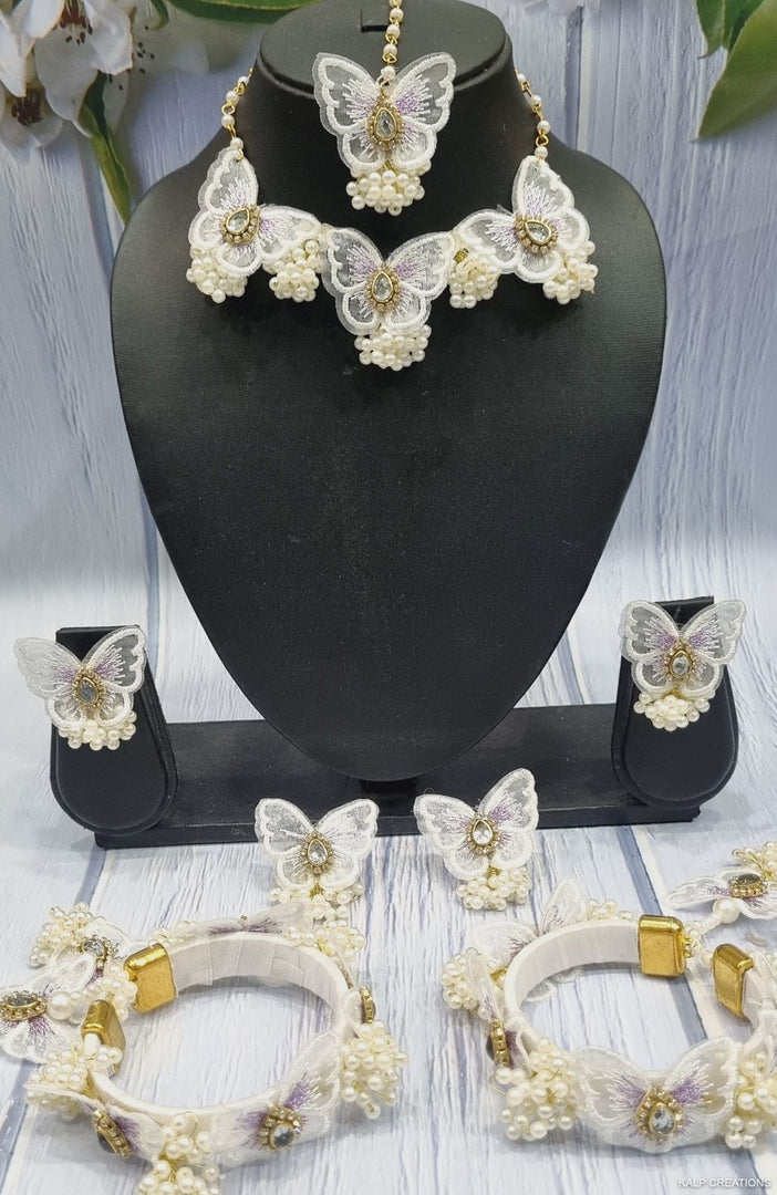 MINI WHITE BUTTERFLY Set for Haldi-Mehndi SKU435