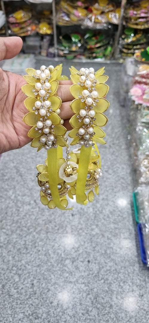 ACRYLIC LEMON COLOUR HATHPHOOL for Womens SKU636